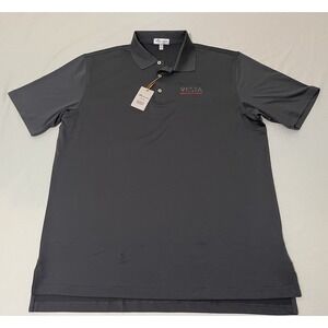 NWT Peter Millar Polo Shirt Men's L Summer Comfort‎ Crown Sport Stretch Gray